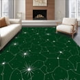 thumbnail image 1 of ODIKA 5'x7' Machine Washable Non-Slip Area Rug, Luminescent Constellation Map with Radiant Celestial Bodies Design High Traffic Rug, Green, 691486, 1 of 7