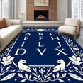 thumbnail image 1 of ODIKA 5'x7' Machine Washable Non-Slip Area Rug, Magical ABCs Nature Language Skills Enhancement High Traffic Rug with Pad, Blue, 689111, 1 of 8