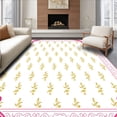 thumbnail image 1 of ODIKA 5'x7' Machine Washable Non-Slip Area Rug, Magical Fantasy Accent Featuring Glittering Wand Designs High Traffic Rug, White, 728949, 1 of 7