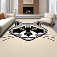 thumbnail image 1 of ODIKA 5'x7' Machine Washable Non-Slip Area Rug, Masked Animal Canvas Crafting Handwork Project High Traffic Rug, Gray, 619335, 1 of 7