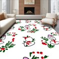 thumbnail image 1 of ODIKA 5'x7' Machine Washable Non-Slip Area Rug, Merry Seasonal Lavatory Ensemble Showcasing Arctic Character Design High Traffic Rug, Red, 608288, 1 of 7