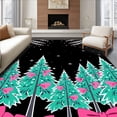 thumbnail image 1 of ODIKA 5'x7' Machine Washable Non-Slip Area Rug, Merry Winter Wonderland Complete Bath Joyful Decoration High Traffic Rug with Pad, Black, 738547, 1 of 8