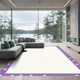 thumbnail image 1 of ODIKA 5'x7' Machine Washable Non-Slip Area Rug, Minimalist Purple High Traffic Rug, White, 1088221, 1 of 7