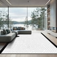 thumbnail image 1 of ODIKA 5'x7' Machine Washable Non-Slip Area Rug, Minimalist White High Traffic Rug with Pad, White, 1050884, 1 of 8