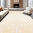 thumbnail image 1 of ODIKA 5'x7' Machine Washable Non-Slip Area Rug, Misty Cascade Ethereal Pathway Flowing Transition High Traffic Rug with Pad, Beige, 657664, 1 of 8