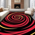 thumbnail image 1 of ODIKA 5'x7' Machine Washable Non-Slip Area Rug, Modern Decorative Artistic Wave High Traffic Rug, Red, 595131, 1 of 7