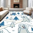 thumbnail image 1 of ODIKA 5'x7' Machine Washable Non-Slip Area Rug, Mountain Explorer Route with Friendly Bears & Forest Scene Playmat High Traffic Rug, Gray, 680617, 1 of 7
