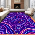thumbnail image 1 of ODIKA 5'x7' Machine Washable Non-Slip Area Rug, Mystical Fantasy Stardust Realm High Traffic Rug, Purple, 584822, 1 of 5