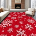 thumbnail image 1 of ODIKA 5'x7' Machine Washable Non-Slip Area Rug, Nordic Celebration Decorative Statement Accent High Traffic Rug, Red, 606991, 1 of 7