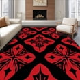 thumbnail image 1 of ODIKA 5'x7' Machine Washable Non-Slip Area Rug, Nordic Holiday with Scandinavian Design High Traffic Rug, Red, 651637, 1 of 7