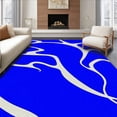 thumbnail image 1 of ODIKA 5'x7' Machine Washable Non-Slip Area Rug, Oceanic Wave Motif with Dynamic Interlocking Swirl High Traffic Rug, Blue, 601213, 1 of 7