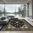thumbnail image 1 of ODIKA 5'x7' Machine Washable Non-Slip Area Rug, Oriental Black High Traffic Rug, Black, 1078135, 1 of 7