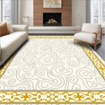 thumbnail image 1 of ODIKA 5x7 Machine Washable Non-Slip Area Rug, Oriental High Traffic Rug with Pad, Gold, 667399, 1 of 8