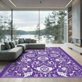 thumbnail image 1 of ODIKA 5'x7' Machine Washable Non-Slip Area Rug, Oriental Purple High Traffic Rug with Pad, Purple, 1048802, 1 of 8