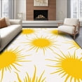 thumbnail image 1 of ODIKA 5'x7' Machine Washable Non-Slip Area Rug, Paint Splatter Contemporary Art High Traffic Rug, Yellow, 667263, 1 of 7