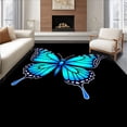 thumbnail image 1 of ODIKA 5'x7' Machine Washable Non-Slip Area Rug, Papillon Weaving Festive Display High Traffic Rug, Blue, 640267, 1 of 7