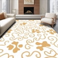 thumbnail image 1 of ODIKA 5'x7' Machine Washable Non-Slip Area Rug, Paw Trail Mosaic with Subtle Paws and Flowing Motifs High Traffic Rug, Beige, 573815, 1 of 7