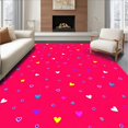 thumbnail image 1 of ODIKA 5'x7' Machine Washable Non-Slip Area Rug, Playful Confetti Celebration Theme High Traffic Rug, Pink, 509345, 1 of 7