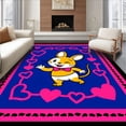 thumbnail image 1 of ODIKA 5'x7' Machine Washable Non-Slip Area Rug, Playful Squeaky Pet Welcome with Valentine High Traffic Rug with Pad, Blue, 725281, 1 of 8