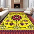 thumbnail image 1 of ODIKA 5'x7' Machine Washable Non-Slip Area Rug, Robust Foldable Gear Container Weatherproof Zipper Enclosure High Traffic Rug with Pad, Yellow, 618694, 1 of 8