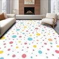 thumbnail image 1 of ODIKA 5x7 Machine Washable Non-Slip Area Rug, Room Nursery Safe Playful Polka Dot Constellation High Traffic Rug, White, 471000, 1 of 7