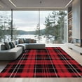 thumbnail image 1 of ODIKA 5'x7' Machine Washable Non-Slip Area Rug, Rustic Red High Traffic Rug, Red, 1058132, 1 of 7