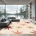 thumbnail image 1 of ODIKA 5'x7' Machine Washable Non-Slip Area Rug, Seaside Sanctuary Starfish Haven High Traffic Rug with Pad, Red, 905959, 1 of 8