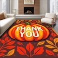 thumbnail image 1 of ODIKA 5'x7' Machine Washable Non-Slip Area Rug, Seasonal Blessings Squash Doorway Accent High Traffic Rug, Orange, 509677, 1 of 7