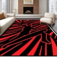 thumbnail image 1 of ODIKA 5'x7' Machine Washable Non-Slip Area Rug, Slam Dunk Entrance Welcome Path Celebration Series High Traffic Rug, Black, 668886, 1 of 7