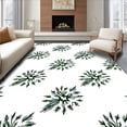 thumbnail image 1 of ODIKA 5'x7' Machine Washable Non-Slip Area Rug, Snowflake Forest with Evergreen Branches and Sparkling Motifs High Traffic Rug, Green, 627920, 1 of 7