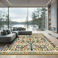thumbnail image 1 of ODIKA 5'x7' Machine Washable Non-Slip Area Rug, Southwestern Cream High Traffic Rug, Beige, 1047479, 1 of 7