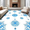 thumbnail image 1 of ODIKA 5'x7' Machine Washable Non-Slip Area Rug, Sparkling Elegant Adornment High Traffic Rug with Pad, Blue, 629479, 1 of 8