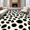 thumbnail image 1 of ODIKA 5'x7' Machine Washable Non-Slip Area Rug, Spotted Cowhide with Natural Hide Design High Traffic Rug, Black, 507986, 1 of 5