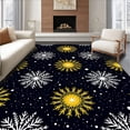thumbnail image 1 of ODIKA 5'x7' Machine Washable Non-Slip Area Rug, Starlight Constellation Noel Duo with Celestial Holiday Motifs High Traffic Rug, Black, 733359, 1 of 7