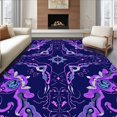 thumbnail image 1 of ODIKA 5'x7' Machine Washable Non-Slip Area Rug, Starry Night Sky Yarn Kit Tapestry Project High Traffic Rug with Pad, Purple, 608864, 1 of 8