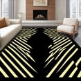 thumbnail image 1 of ODIKA 5'x7' Machine Washable Non-Slip Area Rug, Striking Zigzag Trendy Fashionable Bold Statement High Traffic Rug, Black, 597128, 1 of 7