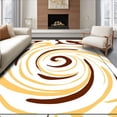 thumbnail image 1 of ODIKA 5'x7' Machine Washable Non-Slip Area Rug, Swirling Marble Vortex Plush High Traffic Rug with Pad, Brown, 599169, 1 of 8