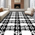thumbnail image 1 of ODIKA 5'x7' Machine Washable Non-Slip Area Rug, Tartan Grid Celebration Floor Covering High Traffic Rug with Pad, Black, 616442, 1 of 8