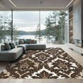 thumbnail image 1 of ODIKA 5'x7' Machine Washable Non-Slip Area Rug, Traditional Beige High Traffic Rug, Beige, 1015939, 1 of 7
