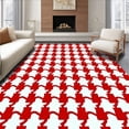 thumbnail image 1 of ODIKA 5'x7' Machine Washable Non-Slip Area Rug, Traditional Gingham Floor with Check Design High Traffic Rug, Red, 638913, 1 of 7