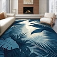 thumbnail image 1 of ODIKA 5x7 Machine Washable Non-Slip Area Rug, Tropical High Traffic Rug, Blue, 69534, 1 of 7