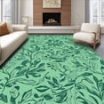 thumbnail image 1 of ODIKA 5'x7' Machine Washable Non-Slip Area Rug, Verdant Vintage Artisan Crafted High Traffic Rug with Pad, Green, 581427, 1 of 8