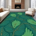 thumbnail image 1 of ODIKA 5'x7' Machine Washable Non-Slip Area Rug, Vibrant Nature Inspired Decorative Foliage Entrance High Traffic Rug with Pad, Green, 581510, 1 of 8