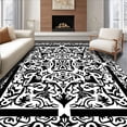 thumbnail image 1 of ODIKA 5'x7' Machine Washable Non-Slip Area Rug, Vintage Holly Berry Christmas Decorative Floor High Traffic Rug, Black, 651636, 1 of 7