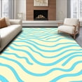 thumbnail image 1 of ODIKA 5'x7' Machine Washable Non-Slip Area Rug, Wave Flat High Traffic Rug, Blue, 661116, 1 of 7
