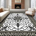 thumbnail image 1 of ODIKA 5'x7' Machine Washable Non-Slip Area Rug, Wavy Abstract Distressed Vintage Medallion High Traffic Rug, Multi, 493092, 1 of 7
