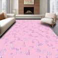 thumbnail image 1 of ODIKA 5'x7' Machine Washable Non-Slip Area Rug, Whimsical Cat Tunnel Maze with Playful Paw Motifs and Interlocking Trails High Traffic Rug with Pad, Pink, 679397, 1 of 8