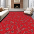 thumbnail image 1 of ODIKA 5'x7' Machine Washable Non-Slip Area Rug, Whimsical Vine Lattice Transitional Passage Adornment High Traffic Rug with Pad, Red, 533568, 1 of 8