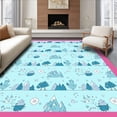 thumbnail image 1 of ODIKA 5'x7' Machine Washable Non-Slip Area Rug, Whimsical Winter Wonderland Complete Bath Decoration High Traffic Rug, Pink, 610292, 1 of 7