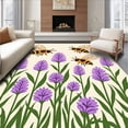 thumbnail image 1 of ODIKA 5'x7' Machine Washable Non-Slip Area Rug, Wildflower Pollinator Meadow Hive Nature Botanical Field Artisan High Traffic Rug with Pad, Beige, 681765, 1 of 8